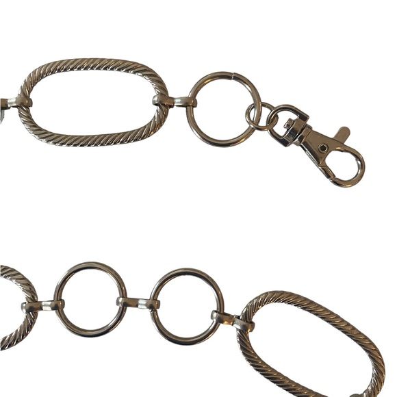 Sold Depop Vintage Y2K Silvertone Oval Chain Belt - Picture 3 of 4